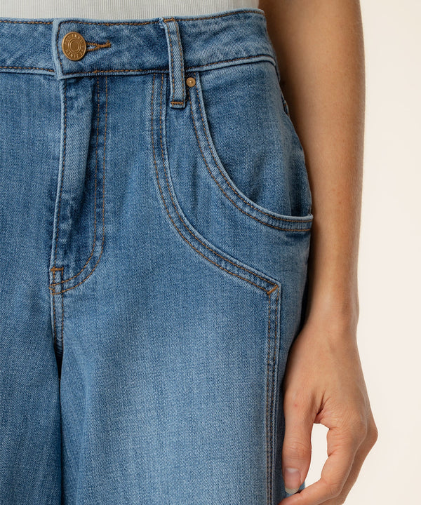 Mandy High Rise Bermuda, Exclusive in Twinkling Wash