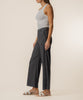 Topaz Linen Wide Leg in Charcoal