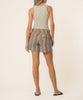 Katana Linen High Rise Short in Tan/Navy