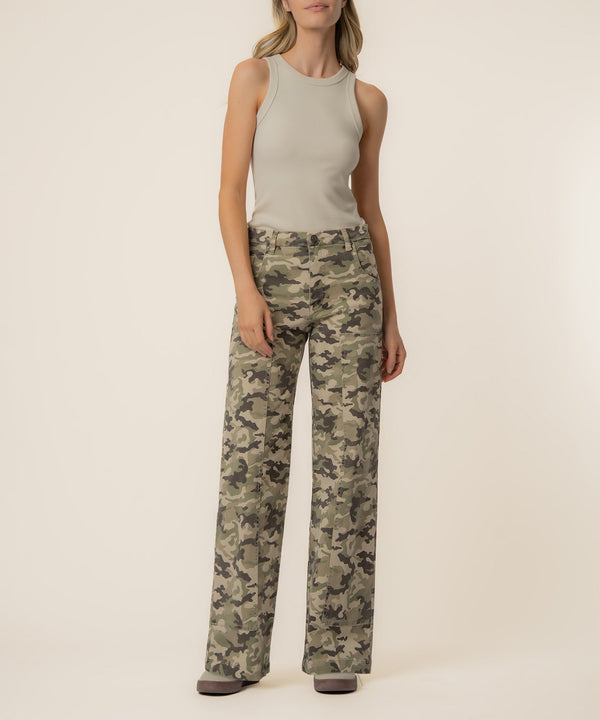 Jodi High Rise Straight Leg, Exclusive in Olive/Tan