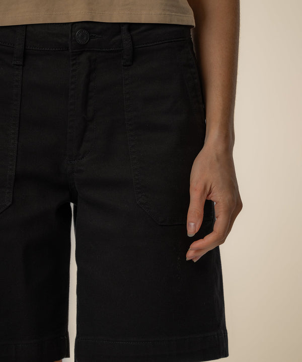 Hailey High Rise Bermuda Short, Exclusive in Black