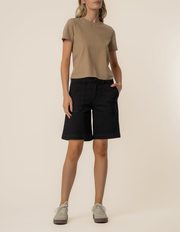 Hailey High Rise Bermuda Short, Exclusive in Black