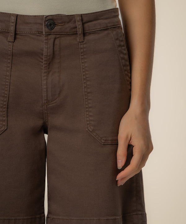 Hailey High Rise Bermuda Short, Exclusive in Chocolate