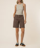 Hailey High Rise Bermuda Short, Exclusive in Chocolate