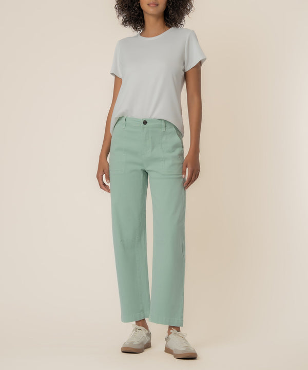 Ashton High Rise Wide Leg Barrel, Exclusive in Pistachio