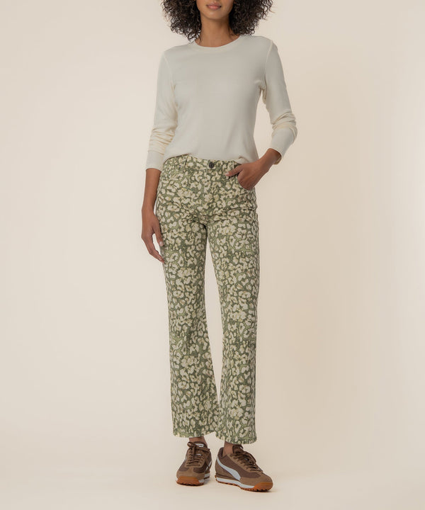 Kelsey High Rise Ankle Flare, Exclusive in Dark Olive