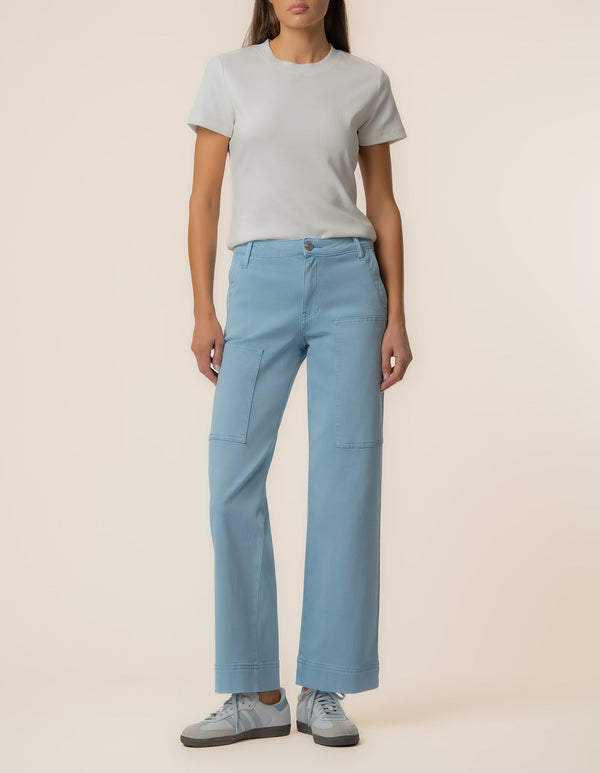 Charlotte High Rise Wide Leg in Powder Blue