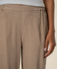 Rosalie Linen Tapered Pant in Khaki