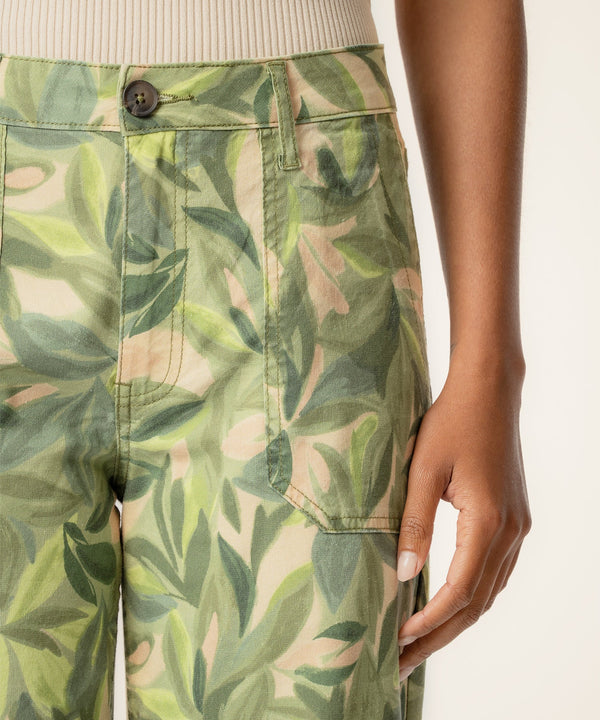 Colette Linen High Waist Straight, Exclusive in Olive