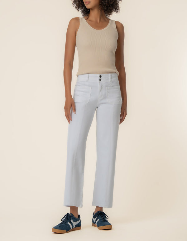 Charlotte High Rise Straight Leg in White