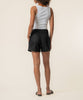 Katie Linen High Rise Short in Black