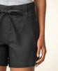 Katie Linen High Rise Short in Black