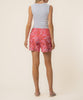 Katie Linen High Rise Short in Red/Fuschia