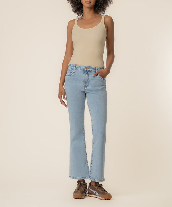 Kelsey High Rise Ankle Flare in Celebrate Wash