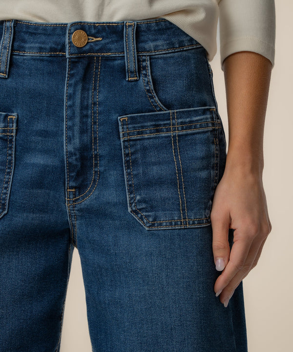 Ashton High Rise Wide Leg Barrel, Exclusive in Quickness Wash