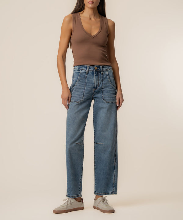 Ashton High Rise Wide Leg Barrel, Exclusive in Tolerable Wash
