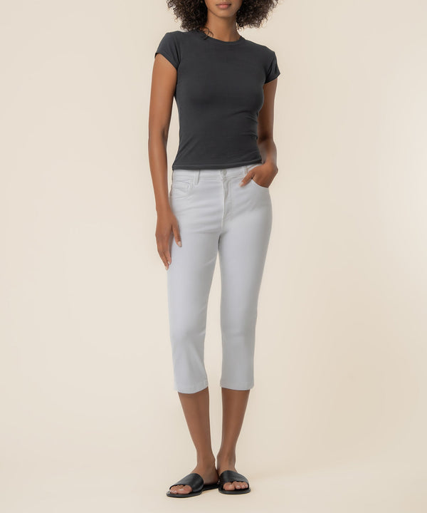 Gigi High Rise Capri, Exclusive in Optic White