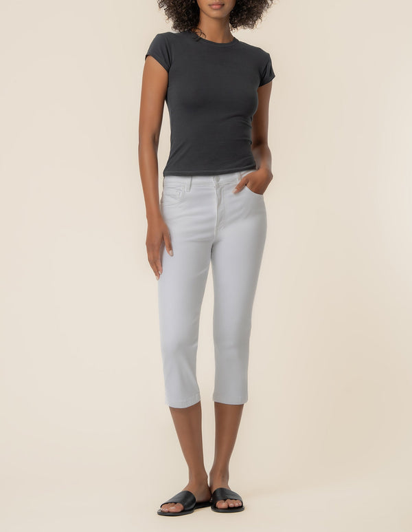 Gigi High Rise Capri, Exclusive in Optic White