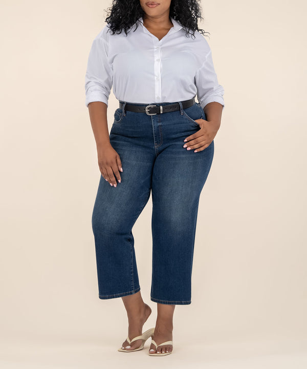 Charlotte High Rise Wide Leg, Plus in Resolved Wash