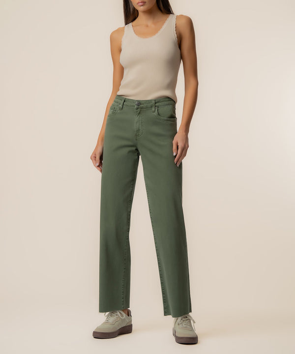 Charlotte High Rise Wide Leg in Seaweed