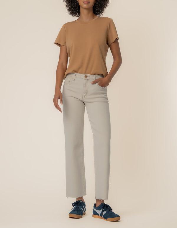 Charlotte High Rise Wide Leg, Petite in Ecru