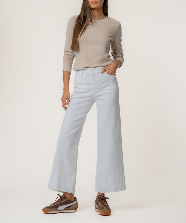 Meg High Rise Wide Leg in Optic White
