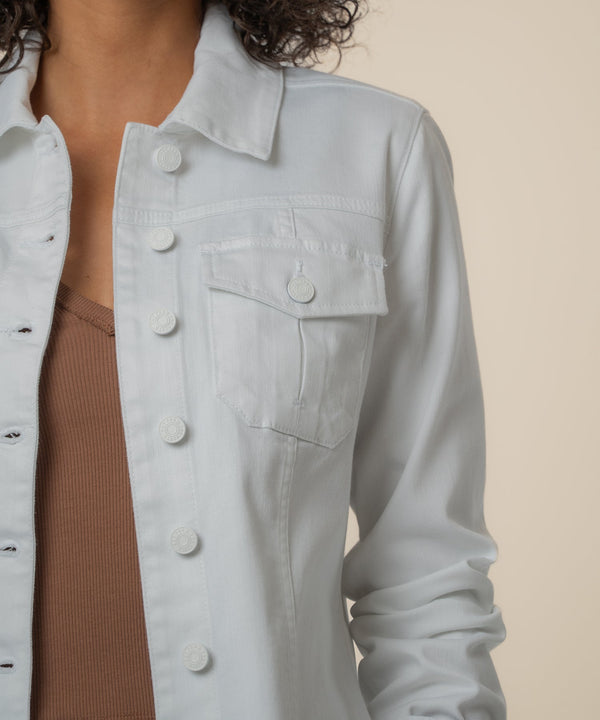 Kara Denim Jacket in Optic White