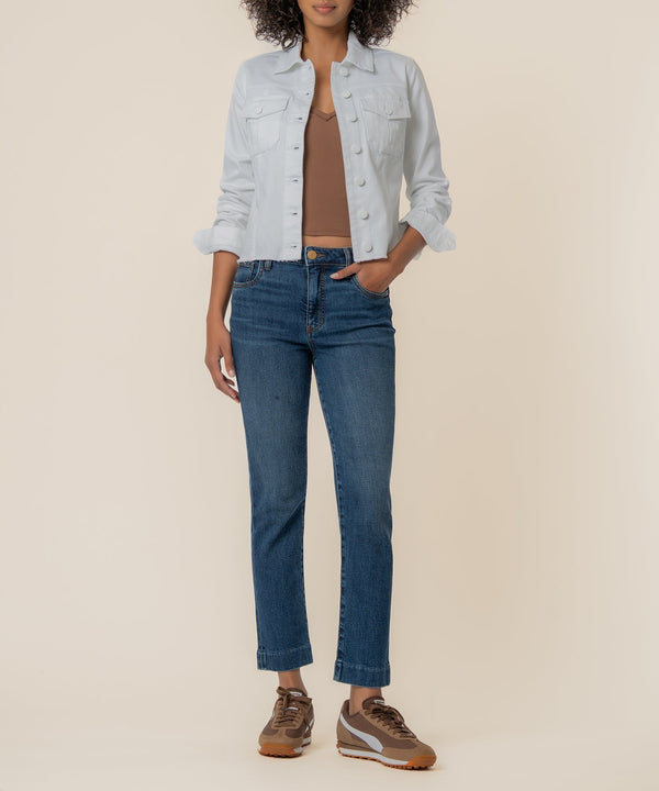 Kara Denim Jacket in Optic White
