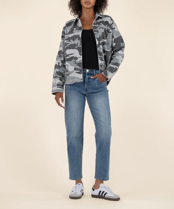 Ellie Camo Jacket, Exclusive in Gray