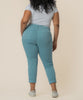 Amy Mid Rise Crop Straight Leg, Plus in Cyan