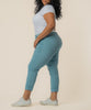 Amy Mid Rise Crop Straight Leg, Plus in Cyan