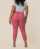 Amy Mid Rise Crop Straight Leg, Plus in Flamingo