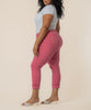 Amy Mid Rise Crop Straight Leg, Plus in Flamingo