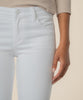 Amy Mid Rise Crop Straight Leg, Petite in Optic White