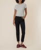 Amy Mid Rise Crop Straight, Petite in Black