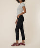 Amy Mid Rise Crop Straight Leg in Black