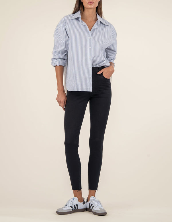 Donna High Rise Ankle Skinny in Black