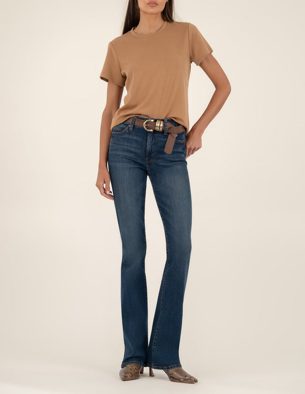 Natalie High Rise Bootcut, Long Inseam in Zen Wash