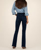 Natalie Mid Rise Flare, Petite in Leading Wash