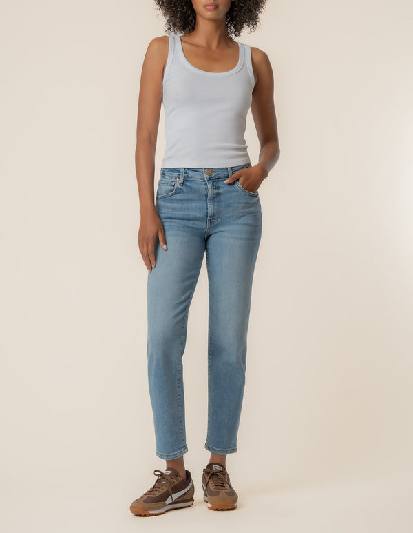 Elizabeth High Rise Crop Straight, Exclusive in Fair Wash