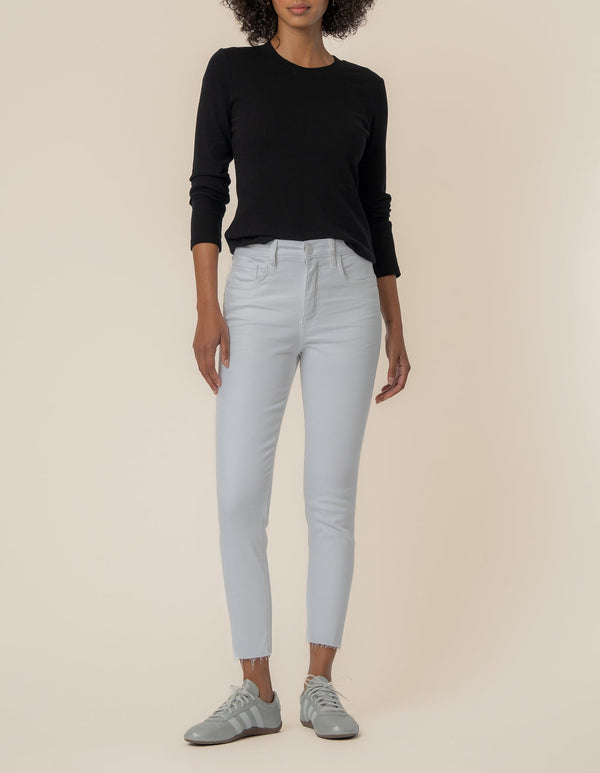 Rachael High Rise Mom Jean, Petite in Optic White