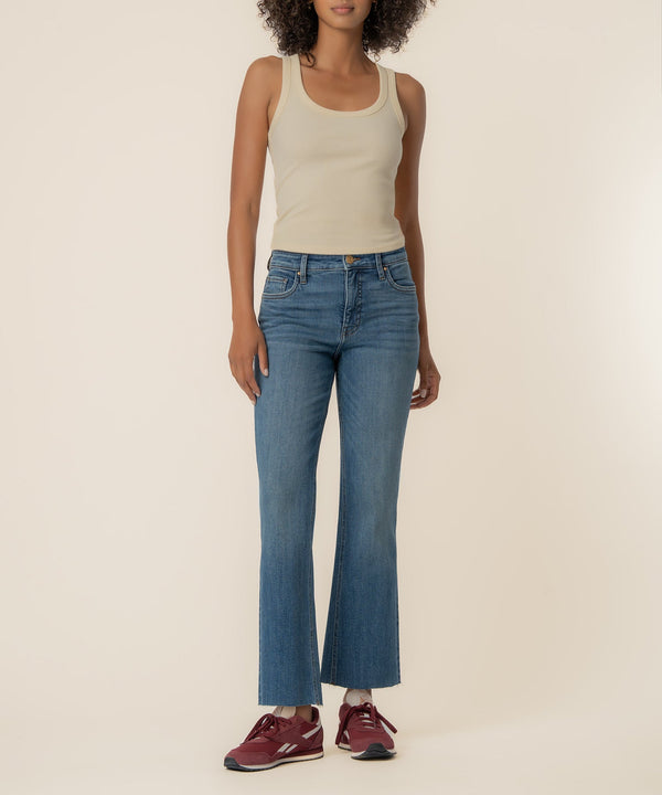 Kelsey High Rise Ankle Flare in Wonderful Wash