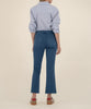 Kelsey High Rise Ankle Flare in Ocean Blue