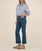Kelsey High Rise Ankle Flare in Ocean Blue