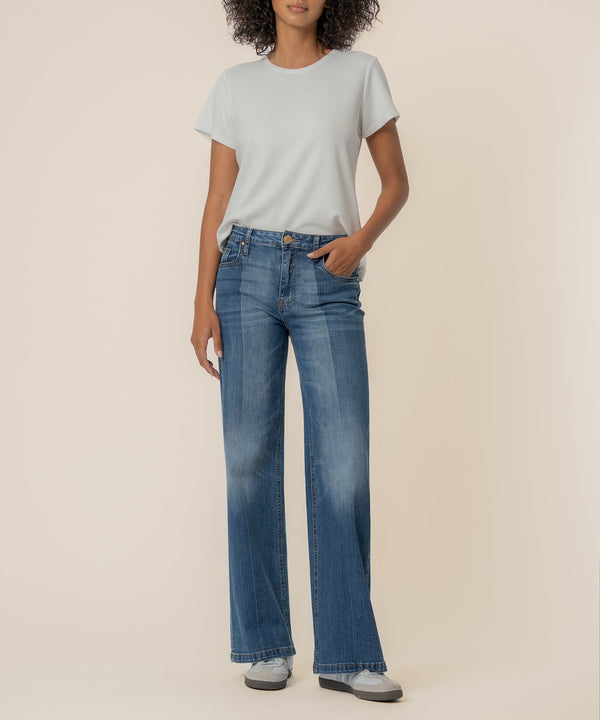Jean High Rise Wide Leg in Shiny Wash