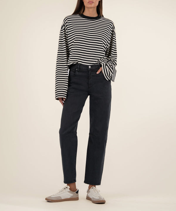 Ashley High Rise Slouchy Barrel Straight Leg, Exclusive in Black