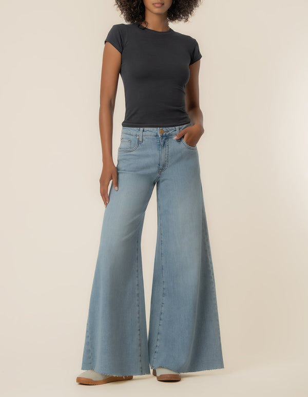 Blake High Rise Super Wide Leg in Transcendent Wash
