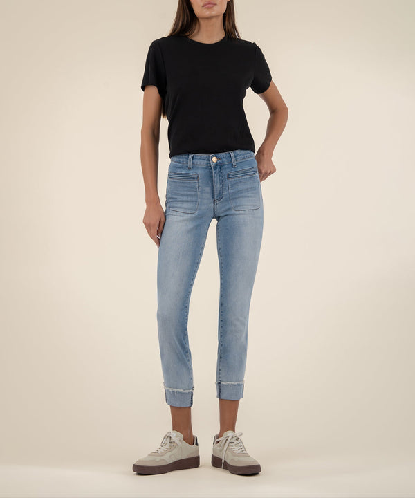 Amy Crop Straight Leg, Petite in Valor Wash
