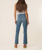 Kelsey High Rise Ankle Flare In Wealth Wash