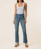 Kelsey High Rise Ankle Flare In Wealth Wash